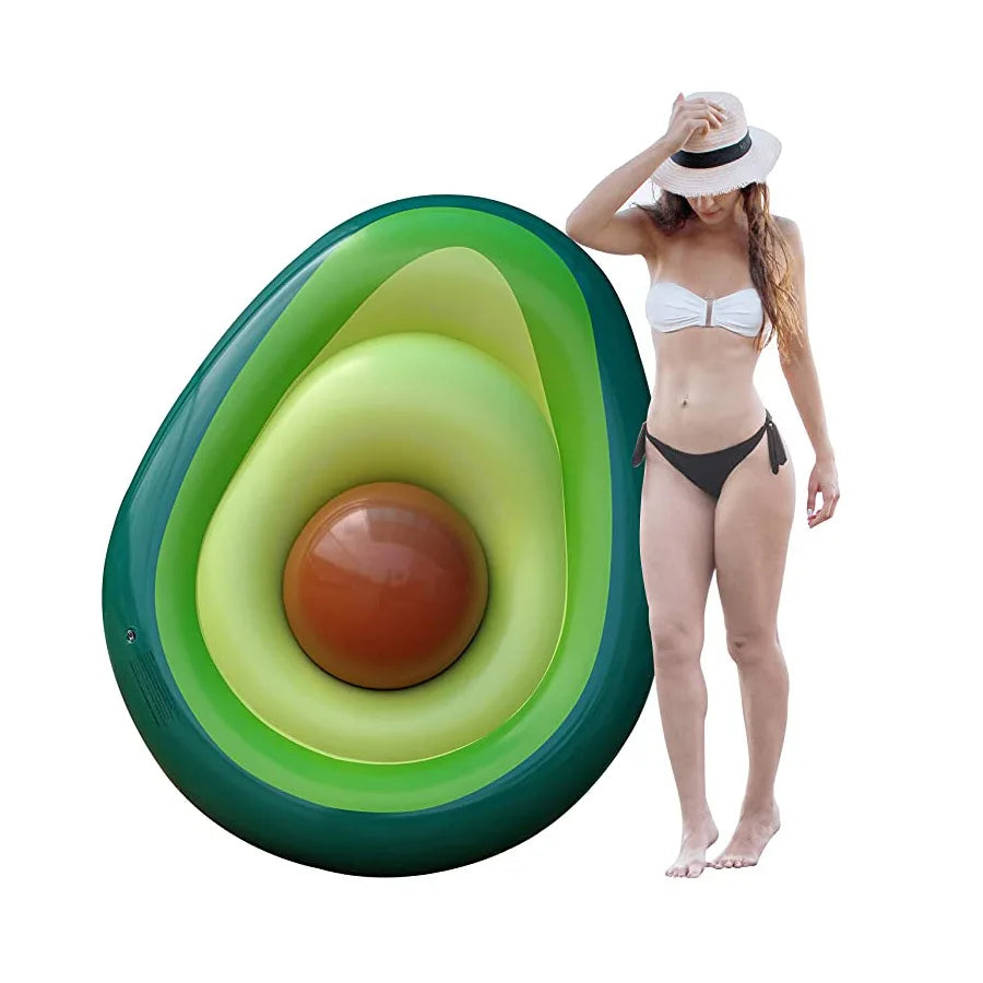Cama Flutuante Inflável De Abacate, bola De Praia De PVC, brinquedos De água, fileira Flutuante, Esteira