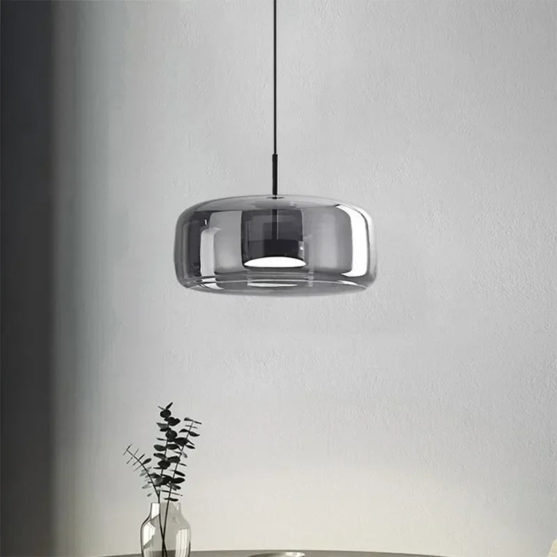 Nordic led pingente de vidro luz simples e moderno restaurante bar balcão café cabeceira decoração interior luminárias