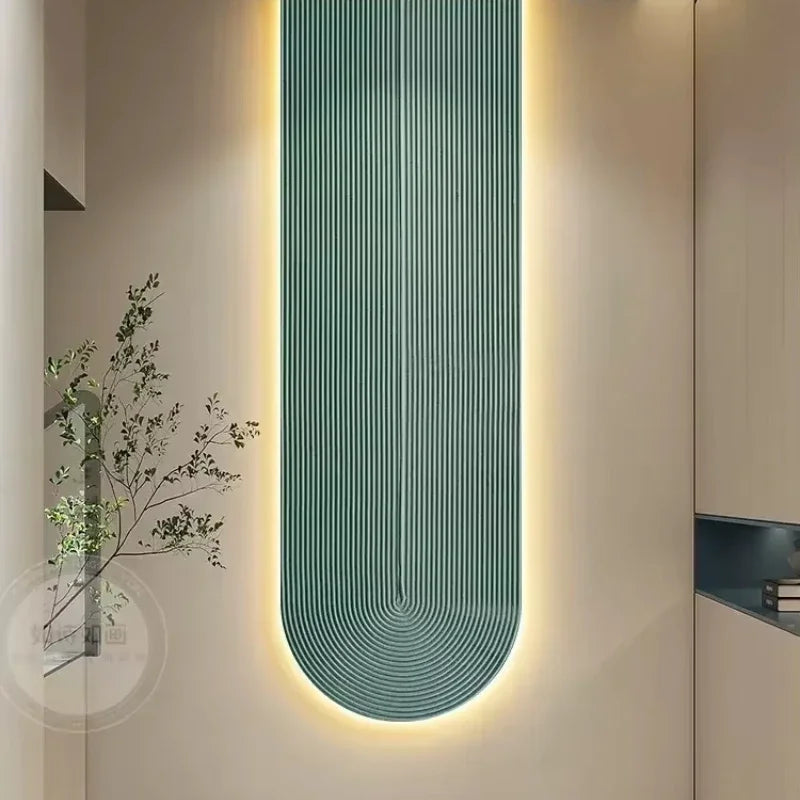 Casa moderna conduziu a lâmpada de parede linha minimalista mural luz decoração sala estar fundo luminárias parede montado lâmpadas