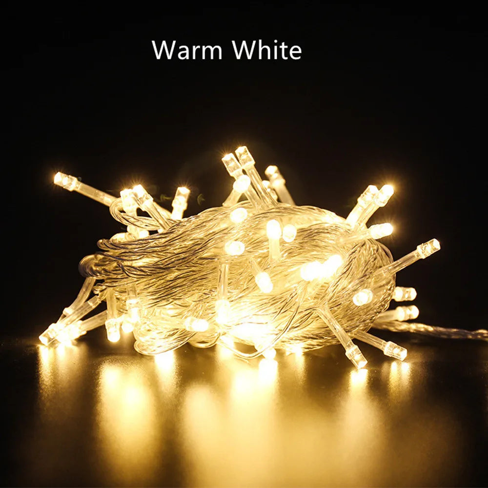 10/20/50/80leds luzes da corda festivas luzes da corda led para o natal dia das bruxas páscoa dia dos namorados eid sem baterias incluídas