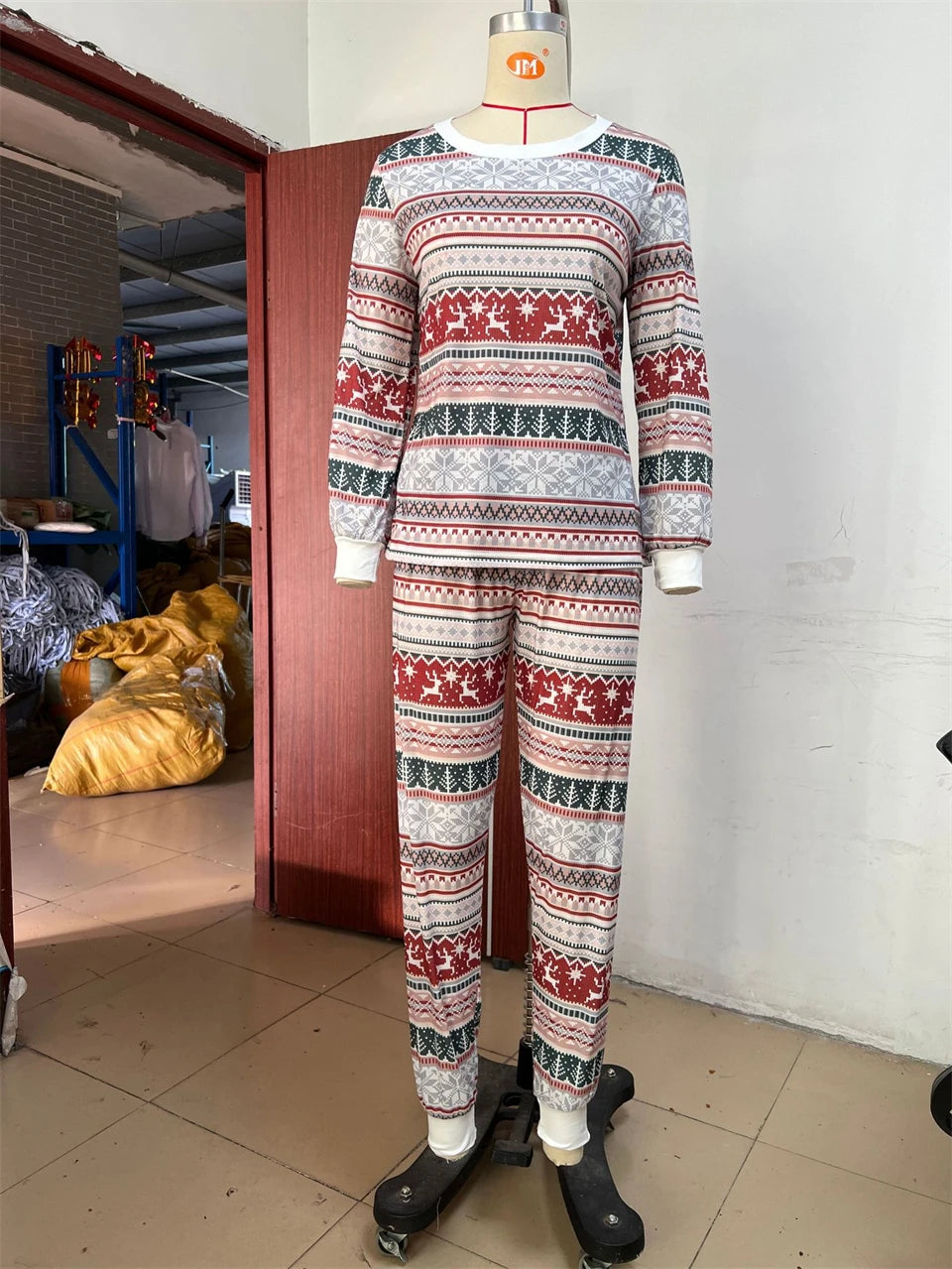 Sall quente inverno natal pijamas conjunto mãe crianças olhar loungewear pjs pijamas do bebê das crianças família combinando roupas pijamas