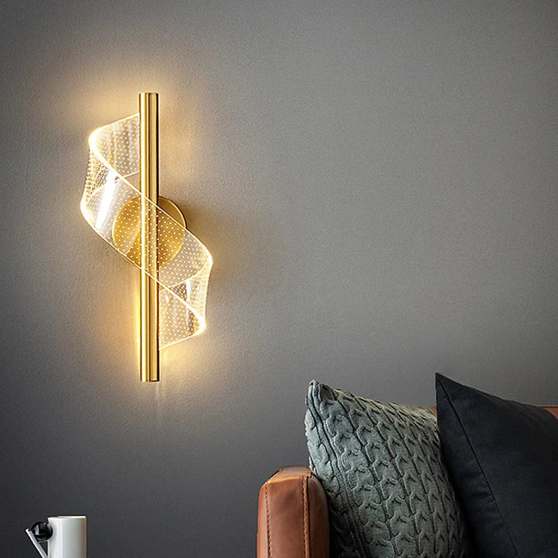 Nordic conduziu a lâmpada de parede iluminação interior para o quarto cabeceira sala fundo luz parede moderna decoração interior arandelas