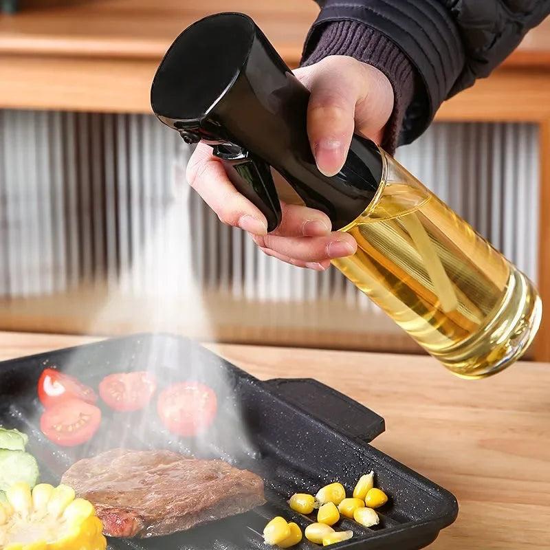 Spray de óleo para cozinhar-dispensador de azeite garrafa pulverizador névoa-reutilizável vinagre de óleo de qualidade alimentar, garrafa de spray acessórios de cozinha