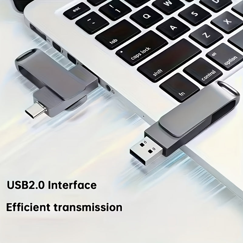 Ultra Fast Dual Interface USB Flash Drive - Type-C&Usb 2.0, Compatible with Mobile Phones And Computers, High-Speed Data Transfer, Lightweight And Portable, Suitable for Business, Office And Entertainment, with Capacities of