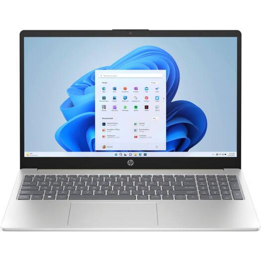 HP 15-fd0250wm Laptop, 15.6" FHD Display, Intel Core i5-1334U Processor, 8GB RAM, 512GB SSD, Intel Iris Xe Graphics, English Keyboard, Windows 11 Home, Natural Silver | BY0S6UA