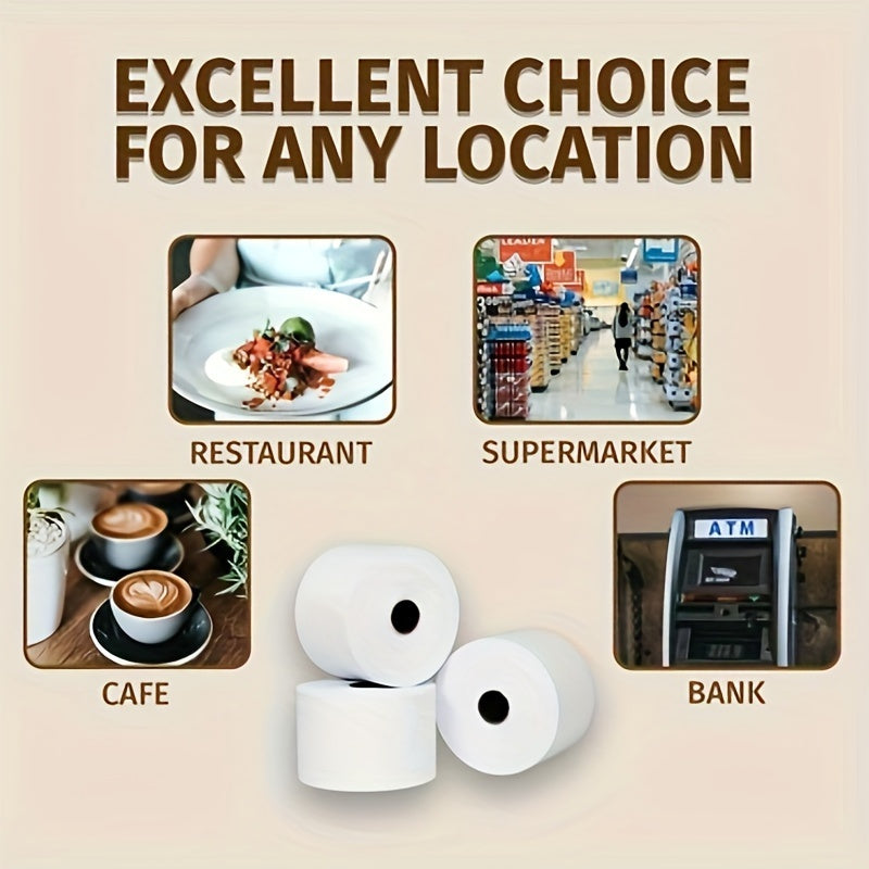 25/50 Rolls of High Quality Thermal Receipt Paper Rolls 57x30mm 80gsm | Ideal Choice for POS Printers | Durable and Long-lasting, Smooth Printing | Fast Printing without Jamming | Suitable for Multiple Scenarios