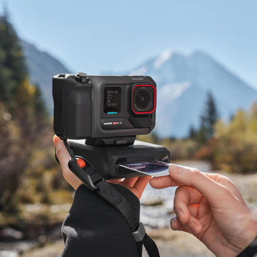 Insta360 Ace Pro 2 Pocket Bluetooth Instant Photo Printer, Portable Wireless Printing, Direct Camera Connection, Compact Design, Fast Print, Black | Pocket Printer