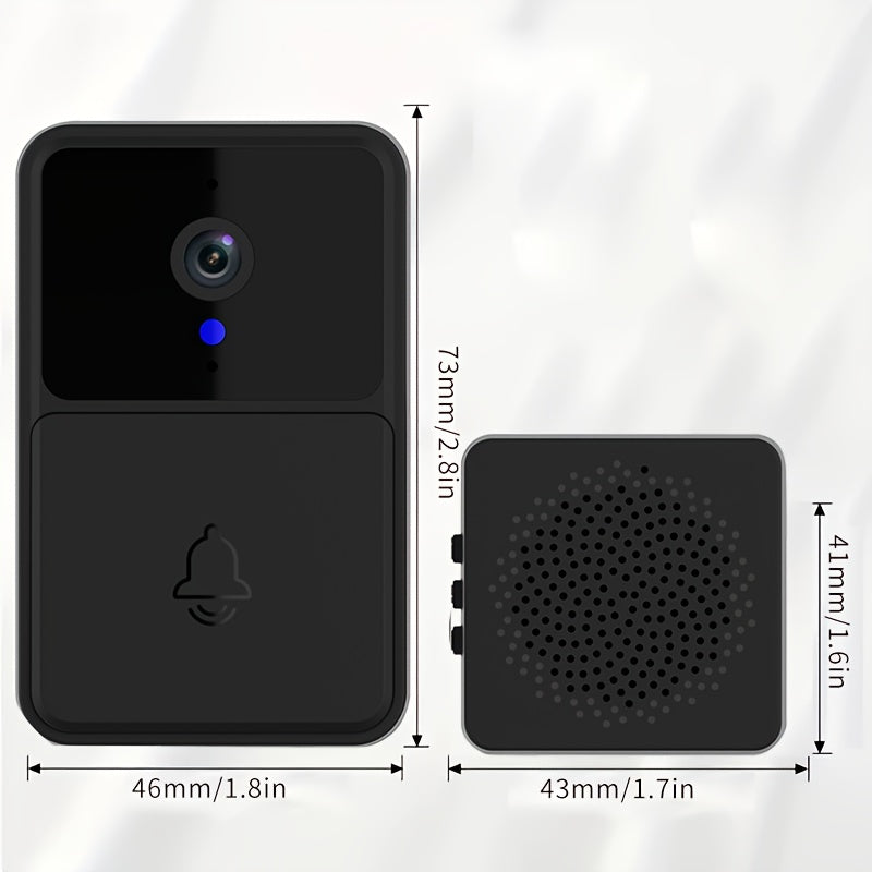 LUMIVAULT Smart Wireless Doorbell X3PRO - Triple-in-One Doorbell/Surveillance System with Night Vision, 2-Way Audio, Built-in Hotspot & Cloud/Stored Recording Suitable for Peepholes, Doorbells, Cameras