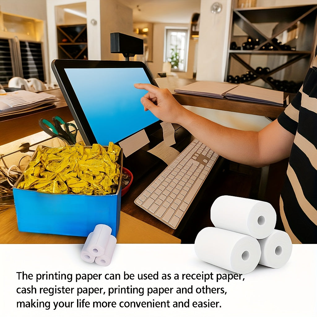 25/50 Rolls of High Quality Thermal Receipt Paper Rolls 57x30mm 80gsm | Ideal Choice for POS Printers | Durable and Long-lasting, Smooth Printing | Fast Printing without Jamming | Suitable for Multiple Scenarios