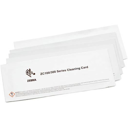 Zebra Cleaning Card Kit, For ZC100 and ZC300, Max Card Supported 5000 Images, Maintain Printer Performance & Reliability, White | 105999-311