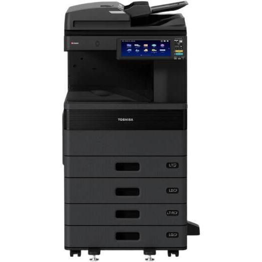 Toshiba E-STUDIO2521AC Multifunction Printer, 25 PPM Print Speed, Up to 73 IPM Scan Speed, 10.1" Color WSVGA Touch Screen Tilting Display, 350-2900 Paper Capacity, Black | E-STUDIO2521AC