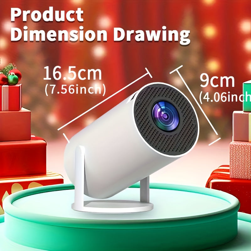 Portable Projector HY600 with Android 11 | 4K/1080P Full HD, Automatic Keystone Correction, 290 Lumens Brightness, Compatible with Laptops/PCs/Smartphones/USB, EU Plug