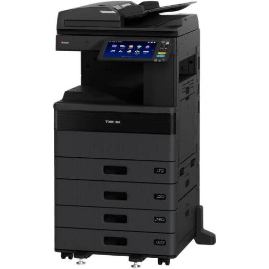 Toshiba E-STUDIO2521AC Multifunction Printer, 25 PPM Print Speed, Up to 73 IPM Scan Speed, 10.1" Color WSVGA Touch Screen Tilting Display, 350-2900 Paper Capacity, Black | E-STUDIO2521AC