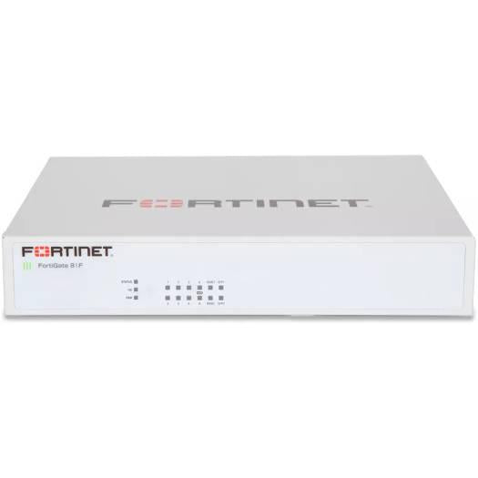 Fortinet FortiGate-81F Firewall, AES (256-bit), SHA-256 Encryption, 900Mbps Threat Protection, 200 Site-to-Site VPN Tunnels, White | FG-81F-BDL-950-12