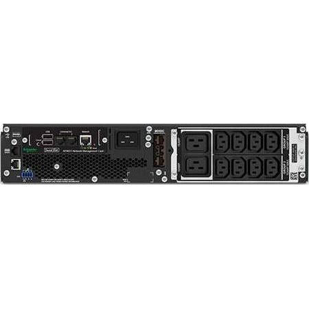 APC 3kVA Line Intractive Smart-UPS, 230V Input Voltage, Graphical LCD Display, 8x C13+2x C19 IEC Outlets, Network Card, Extended Runtime, High-efficiency Green Mode, Black | SRT3000RMXLI-NC