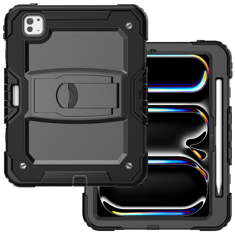 New Design 360 Rotate Stand Cover case for iPad Pro 11 Inch 2024 with Shoulder Strap