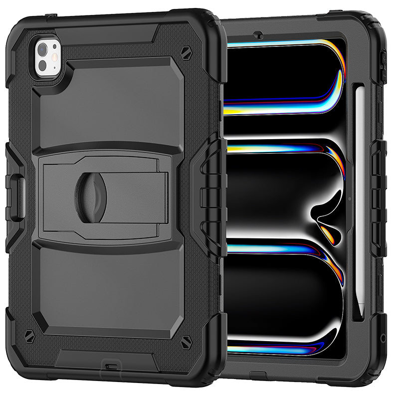 New Design 360 Rotate Stand Cover case for iPad Pro 11 Inch 2024 with Shoulder Strap