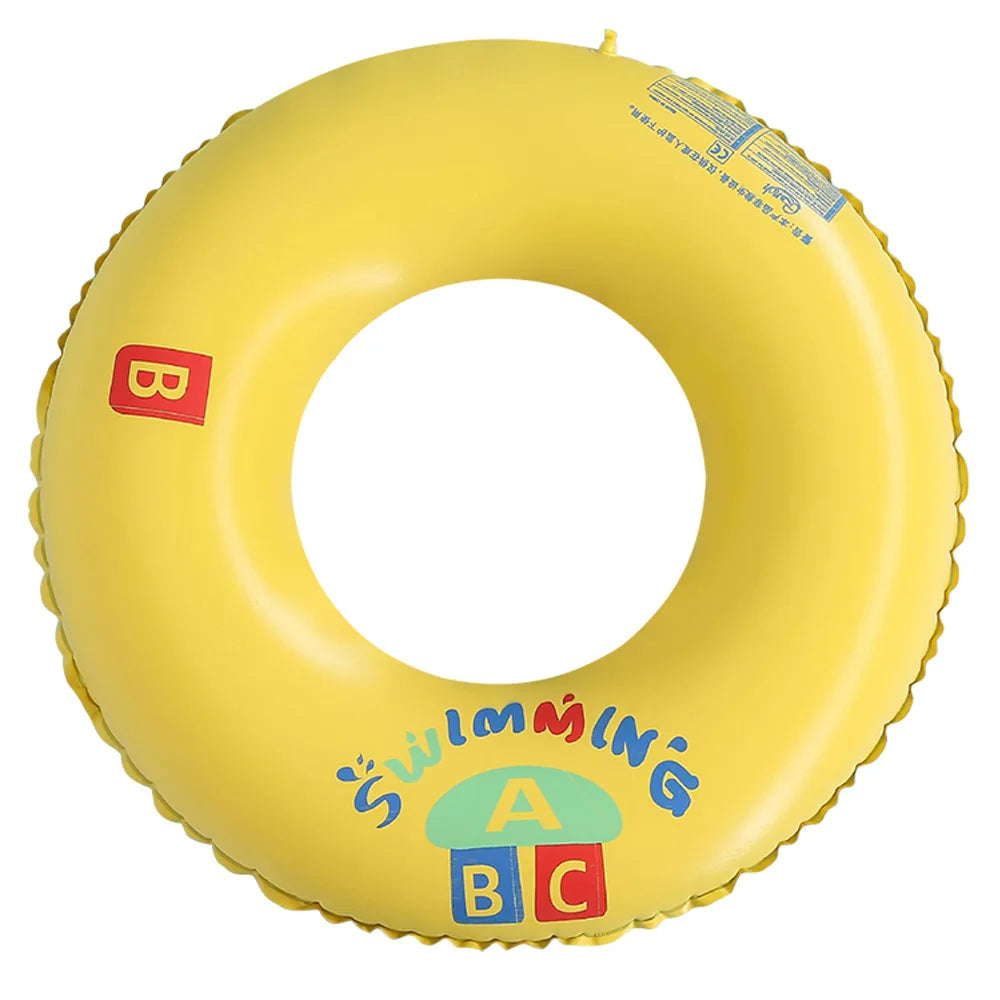 Factory Wholesale Price 60cm ABC Family Enjoy Swimming Thickened PVC Inflatable Swim Ring for Kids Swimming Waterplaying