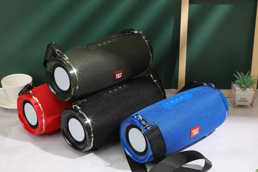 50W de alta potência caixa de som Bluetooth Speaker Outdoor IPX6 Coluna Sem Fio Impermeável Portátil super básico partido áudio 3D alto-falantes estéreo para pc Centro de Música Subwoofer FM TF cartão USB TG187