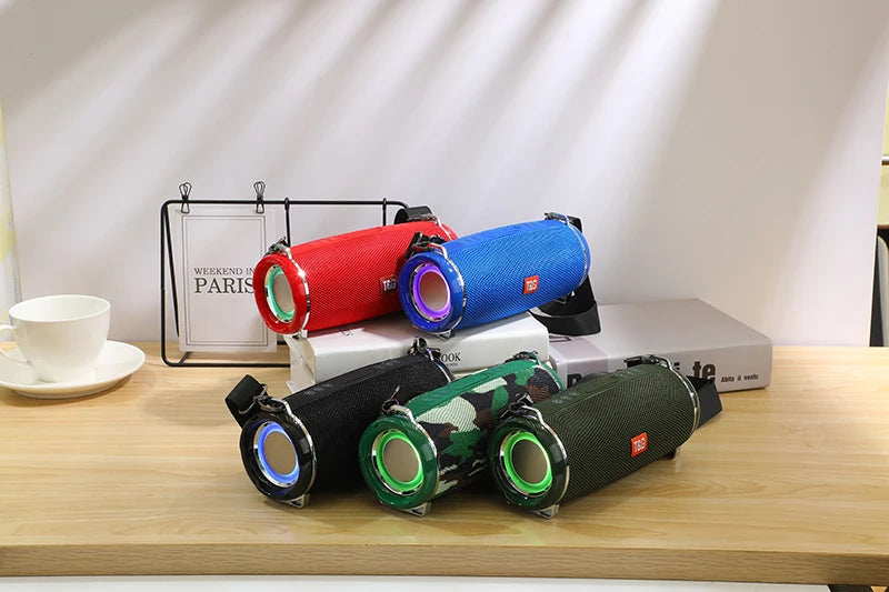 50W de alta potência caixa de som Bluetooth Speaker Outdoor IPX6 Coluna Sem Fio Impermeável Portátil super básico partido áudio 3D alto-falantes estéreo para pc Centro de Música Subwoofer FM TF cartão USB TG187