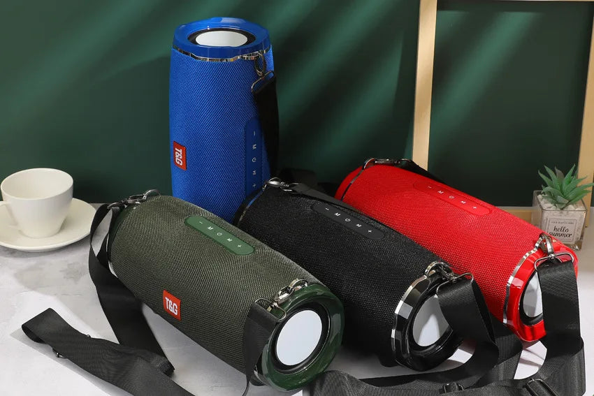 50W de alta potência caixa de som Bluetooth Speaker Outdoor IPX6 Coluna Sem Fio Impermeável Portátil super básico partido áudio 3D alto-falantes estéreo para pc Centro de Música Subwoofer FM TF cartão USB TG187