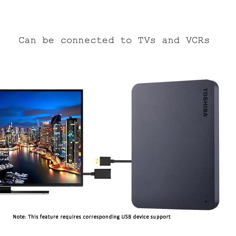 Toshiba Canvio Basics USB-C Portable Storage 1TB 2TB 4TB External Hard Drive HDD USB3.0 2.5 Harddisk Free Shipping