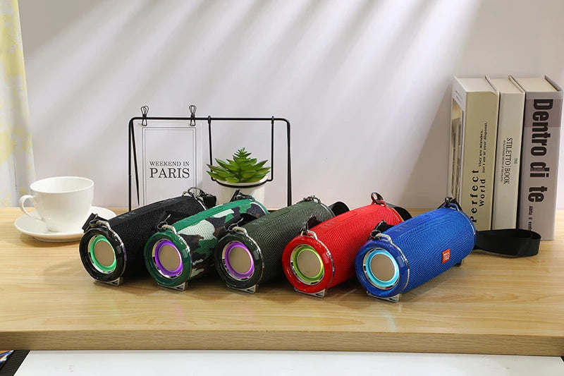 50W de alta potência caixa de som Bluetooth Speaker Outdoor IPX6 Coluna Sem Fio Impermeável Portátil super básico partido áudio 3D alto-falantes estéreo para pc Centro de Música Subwoofer FM TF cartão USB TG187