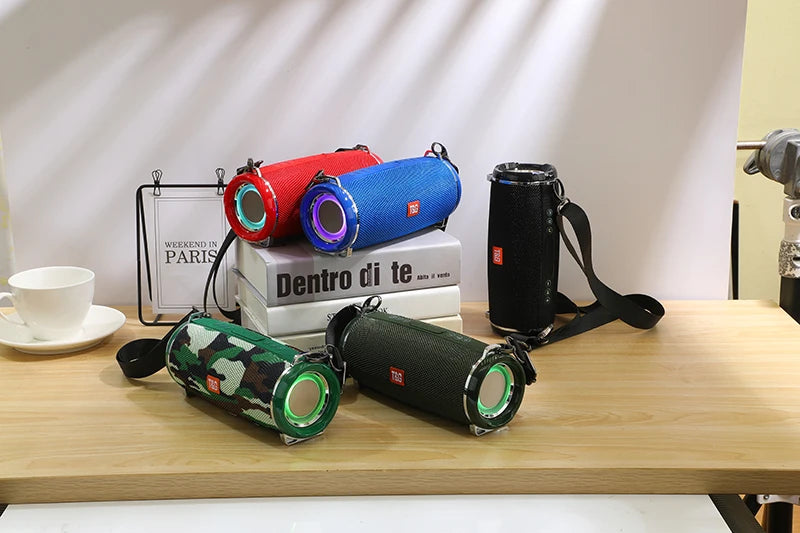 50W de alta potência caixa de som Bluetooth Speaker Outdoor IPX6 Coluna Sem Fio Impermeável Portátil super básico partido áudio 3D alto-falantes estéreo para pc Centro de Música Subwoofer FM TF cartão USB TG187