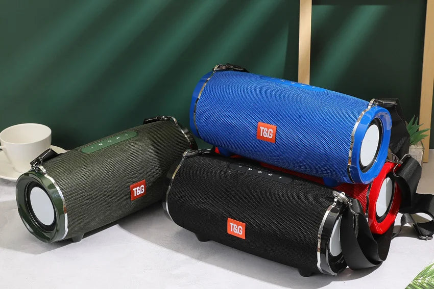 50W de alta potência caixa de som Bluetooth Speaker Outdoor IPX6 Coluna Sem Fio Impermeável Portátil super básico partido áudio 3D alto-falantes estéreo para pc Centro de Música Subwoofer FM TF cartão USB TG187