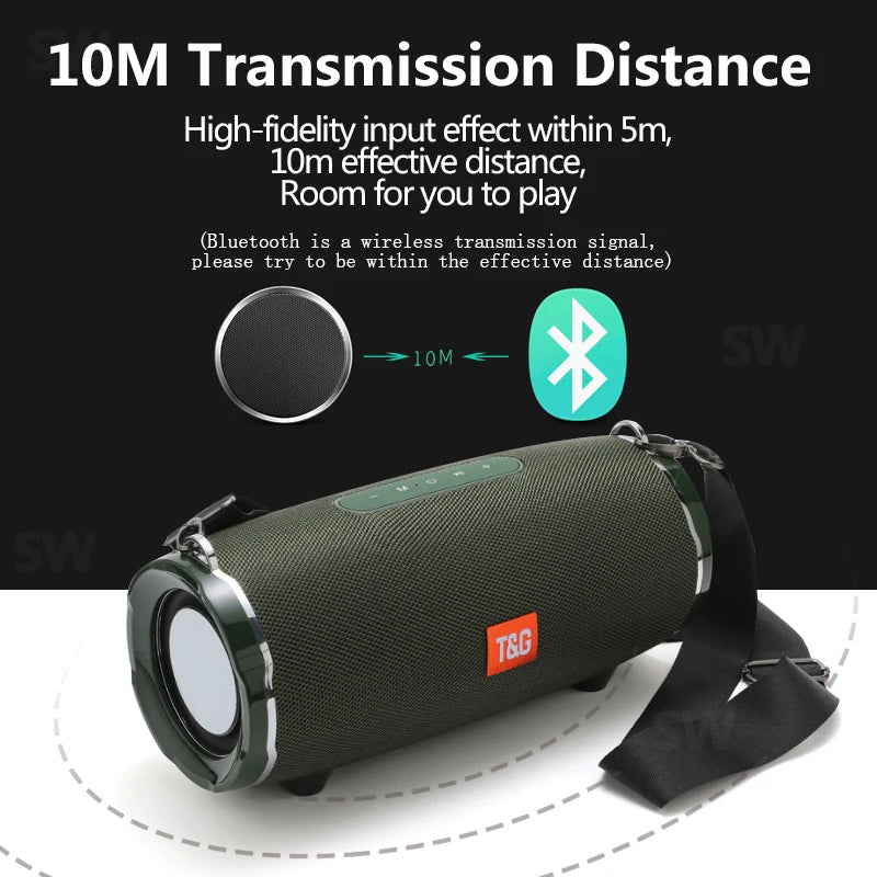 50W de alta potência caixa de som Bluetooth Speaker Outdoor IPX6 Coluna Sem Fio Impermeável Portátil super básico partido áudio 3D alto-falantes estéreo para pc Centro de Música Subwoofer FM TF cartão USB TG187