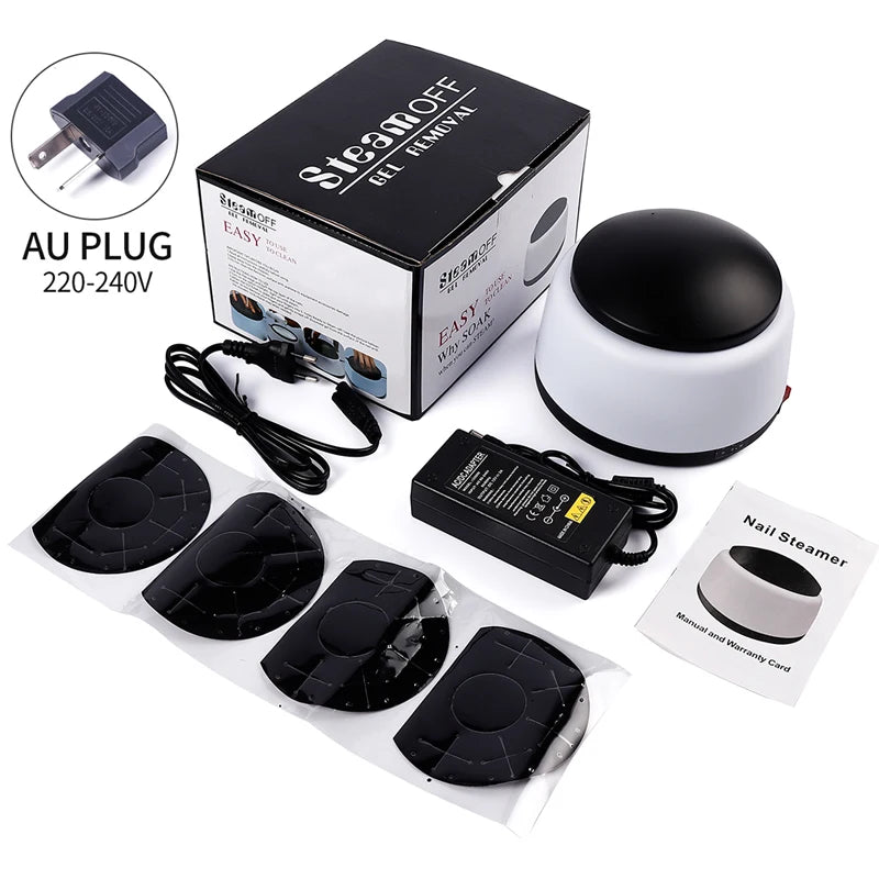 36w vapor polonês unha gel remoção acetona embeber fora gel polonês removedor máquina 5 minutos vapor elétrico uv gel polimento ferramentas