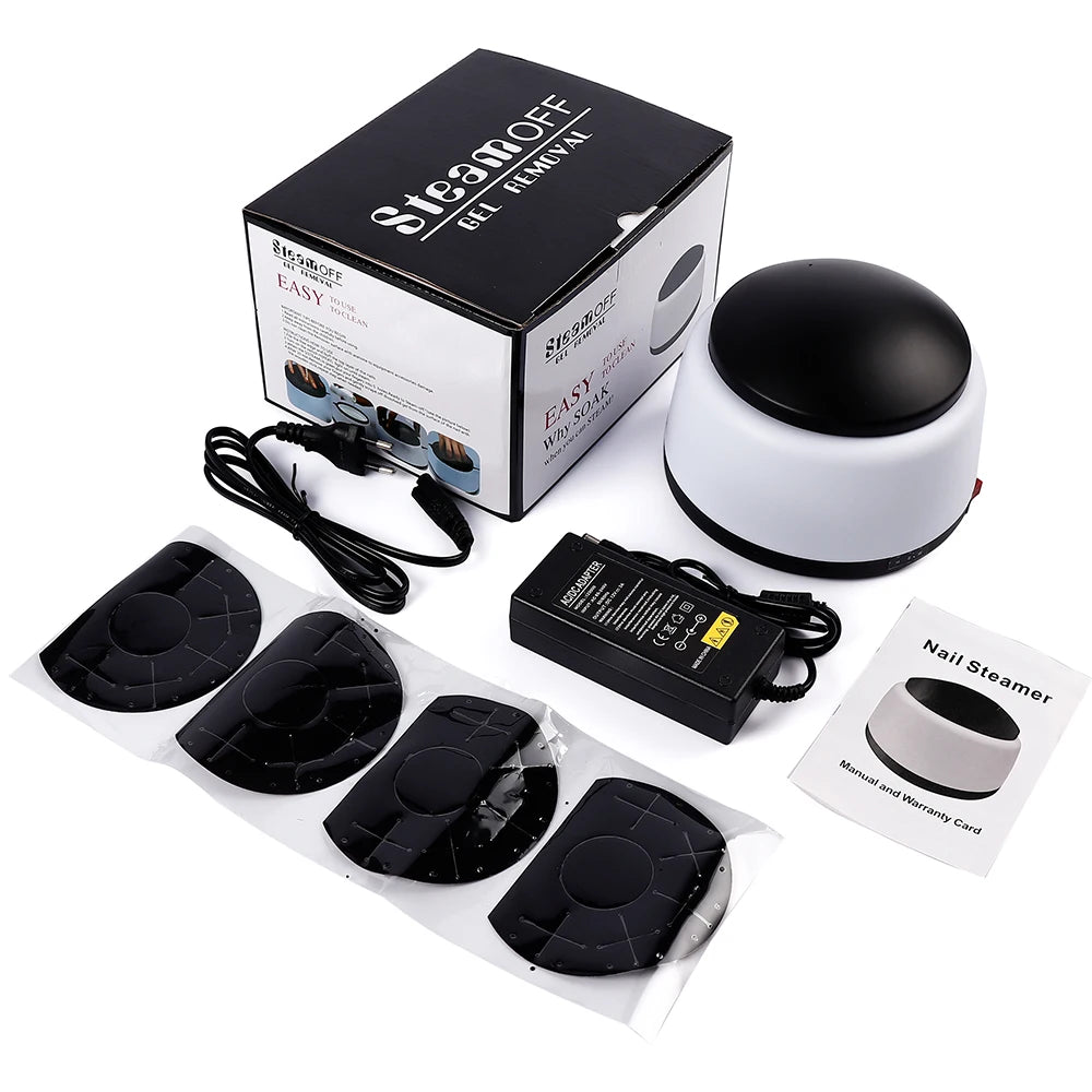 36w vapor polonês unha gel remoção acetona embeber fora gel polonês removedor máquina 5 minutos vapor elétrico uv gel polimento ferramentas