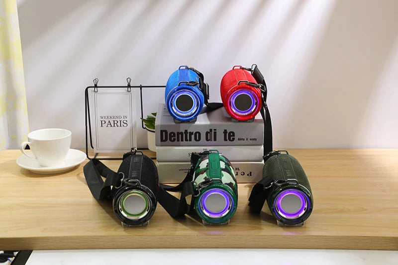 50W de alta potência caixa de som Bluetooth Speaker Outdoor IPX6 Coluna Sem Fio Impermeável Portátil super básico partido áudio 3D alto-falantes estéreo para pc Centro de Música Subwoofer FM TF cartão USB TG187