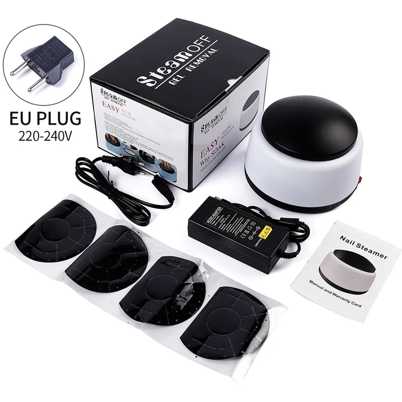 36w vapor polonês unha gel remoção acetona embeber fora gel polonês removedor máquina 5 minutos vapor elétrico uv gel polimento ferramentas