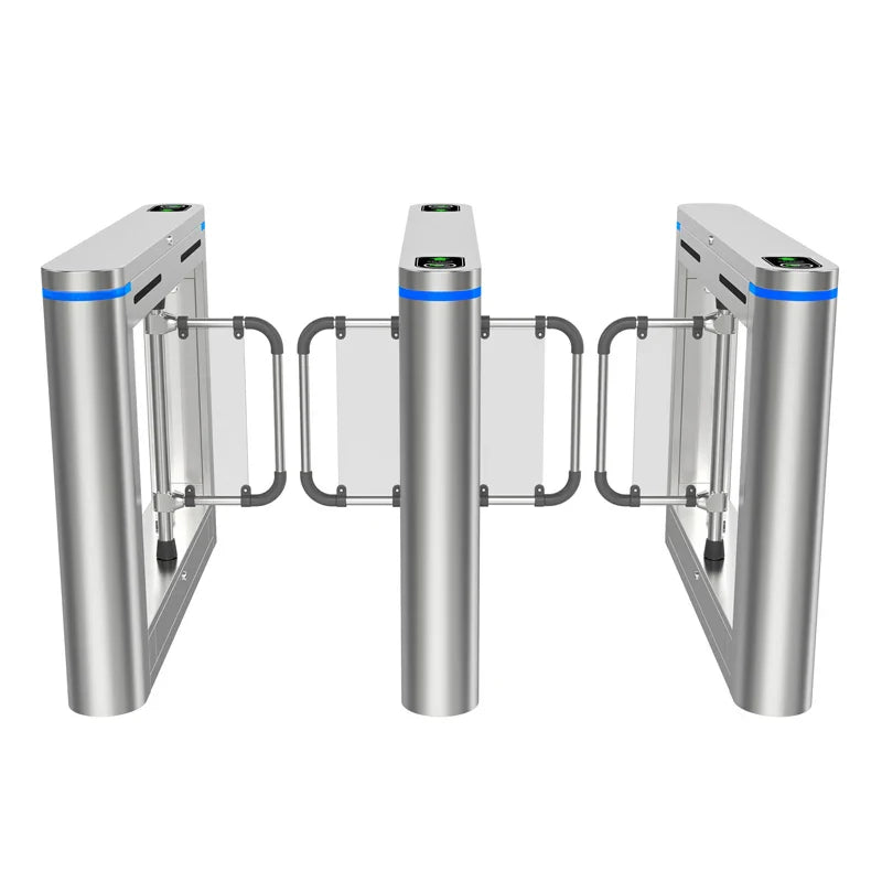 Fitness Center GYM Swing Barrier Swipe RFID Card Face Recognition Fingerprint Access Brushless Motor Swing Turnstile Gate