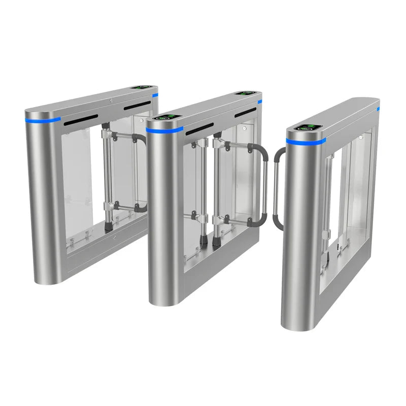 Fitness Center GYM Swing Barrier Swipe RFID Card Face Recognition Fingerprint Access Brushless Motor Swing Turnstile Gate