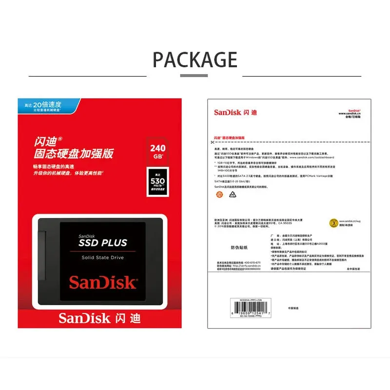 Sandisk SSD Plus 480GB 240GB 1TB 2TB SATA III 2.5" laptop notebook solid state disk HDD Internal Solid State Hard Drive Disk PC