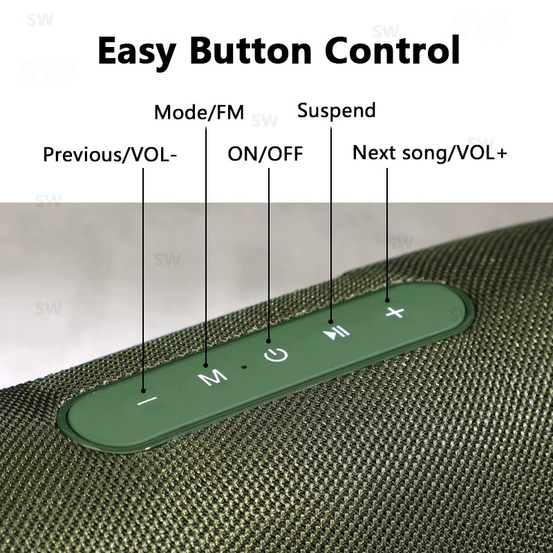 50W de alta potência caixa de som Bluetooth Speaker Outdoor IPX6 Coluna Sem Fio Impermeável Portátil super básico partido áudio 3D alto-falantes estéreo para pc Centro de Música Subwoofer FM TF cartão USB TG187