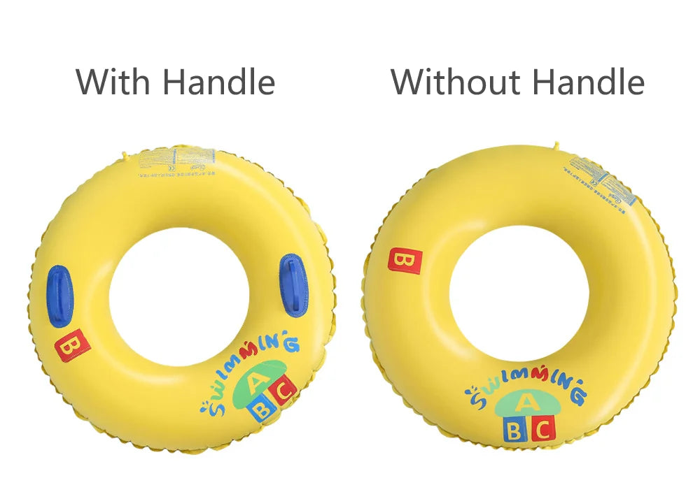 Factory Wholesale Price 60cm ABC Family Enjoy Swimming Thickened PVC Inflatable Swim Ring for Kids Swimming Waterplaying