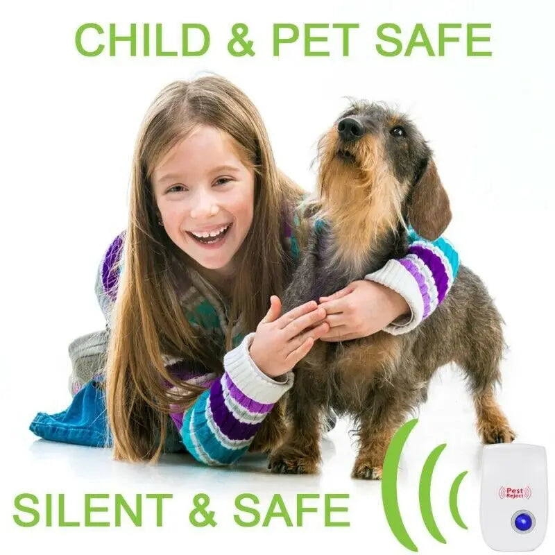 Ultrasonic Electronic Pest Repeller, 360 ° controles internos eficientes, aranhas Repeller para casa, UE, EUA Plug