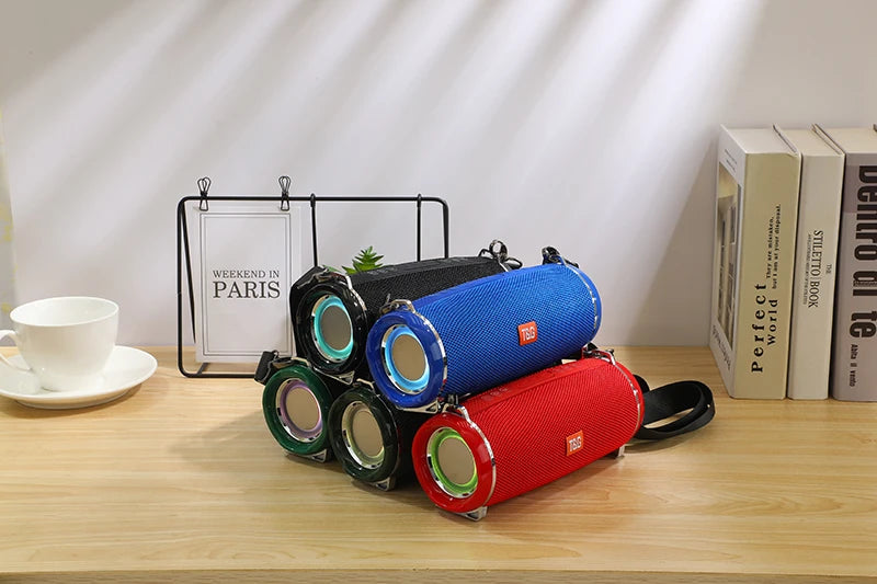 50W de alta potência caixa de som Bluetooth Speaker Outdoor IPX6 Coluna Sem Fio Impermeável Portátil super básico partido áudio 3D alto-falantes estéreo para pc Centro de Música Subwoofer FM TF cartão USB TG187