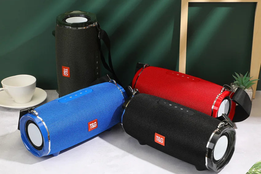 50W de alta potência caixa de som Bluetooth Speaker Outdoor IPX6 Coluna Sem Fio Impermeável Portátil super básico partido áudio 3D alto-falantes estéreo para pc Centro de Música Subwoofer FM TF cartão USB TG187