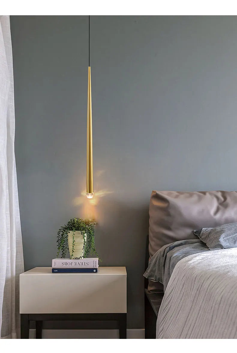 Quarto lustre de cabeceira luz luxo pós-moderno minimalista nordic net vermelho bar restaurante iluminação longa linha pequeno lustre