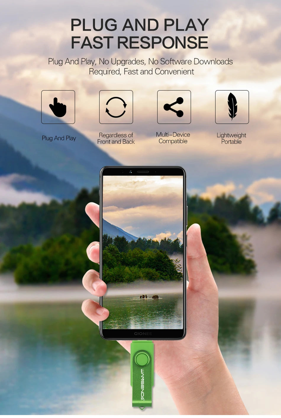 Novo wansenda usb 3.0 tipo c usb flash drive otg pen drive 512gb 256gb 128gb 64gb 32gb 16gb usb vara 2 em 1 pendrive de alta velocidade