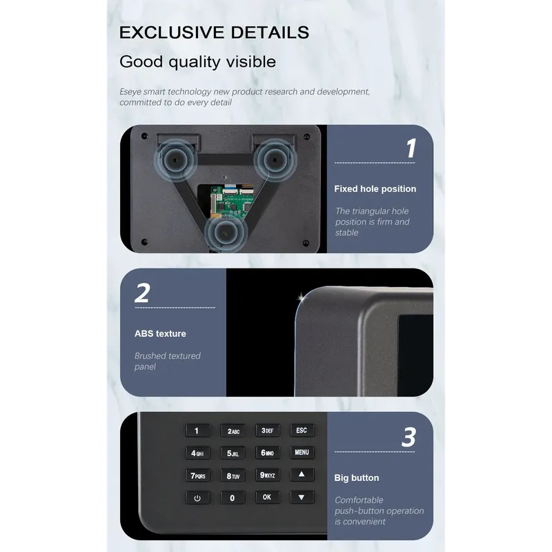 Eseye Attendance Statistics Software-Free USB Export &  Fingerprint & Password Punch Time Recording Check-in/out with Free SDK