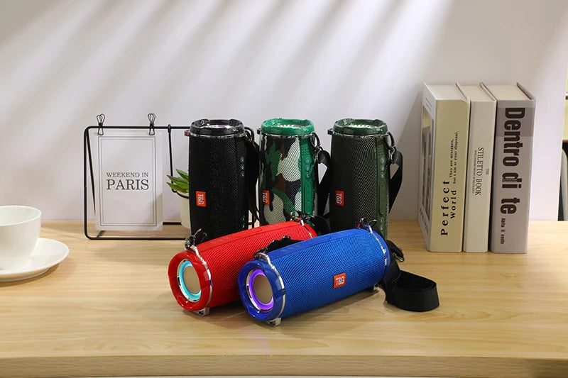 50W de alta potência caixa de som Bluetooth Speaker Outdoor IPX6 Coluna Sem Fio Impermeável Portátil super básico partido áudio 3D alto-falantes estéreo para pc Centro de Música Subwoofer FM TF cartão USB TG187