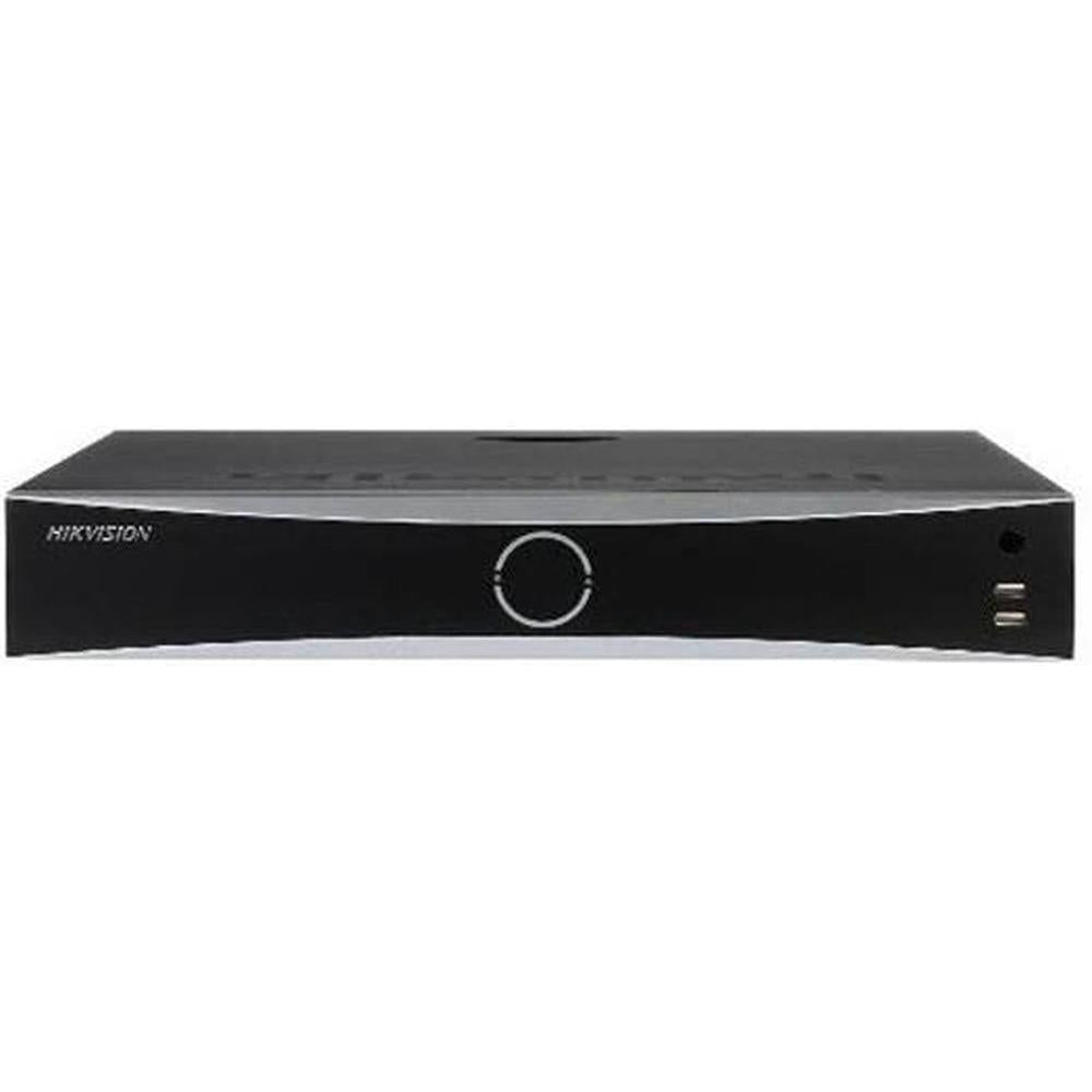 Hikvision 32-ch 1.5U K Series AcuSense 4K NVR, Up to 32-ch IP Camera Inputs, Up to 2-ch@12 MP or 3-ch@8 MP, Up to 256 Mbps Bandwidth, 4 SATA Interfaces, Up to 10 TB Capacity, Black | DS-7732NXI-K4