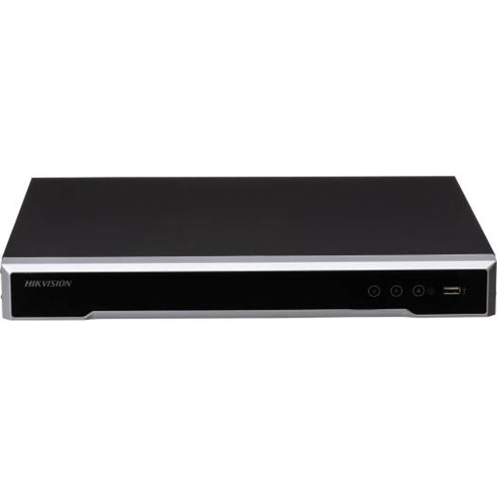 Hikvision 8-ch 1U 8 PoE 8K NVR, Up to 8-ch IP Camera Inputs & 8-ch@8 MP Decoding, 128 Mbps Bandwidth, H.265+, 2 SATA, RJ-45 Ethernet, HDMI /VGA, USB 2.0 / USB 3.0, Black | DS-7608NI-M2/8P