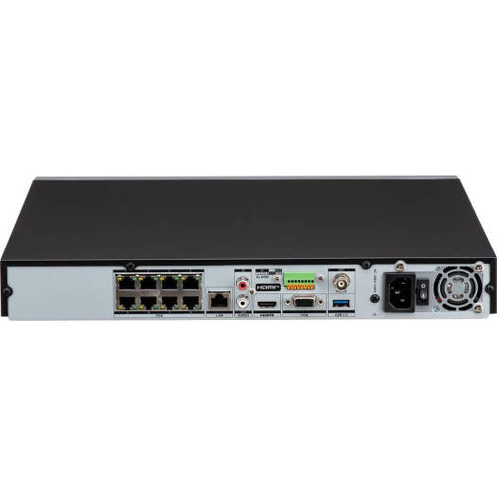 Hikvision 8-ch 1U 8 PoE 8K NVR, Up to 8-ch IP Camera Inputs & 8-ch@8 MP Decoding, 128 Mbps Bandwidth, H.265+, 2 SATA, RJ-45 Ethernet, HDMI /VGA, USB 2.0 / USB 3.0, Black | DS-7608NI-M2/8P