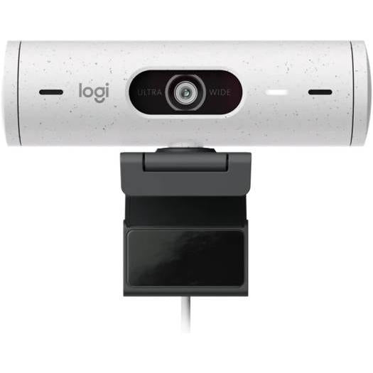 Logitech Brio 500 Full HD 1080p Webcam, Auto Light Correction, Show Mode, Dual Noise Reduction Mics, Webcam Privacy Cover, Works with MS Teams, Google Meet, Zoom, USB-C Cable, Off-White